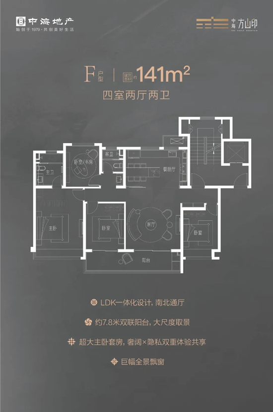 中海方山印141㎡户型图