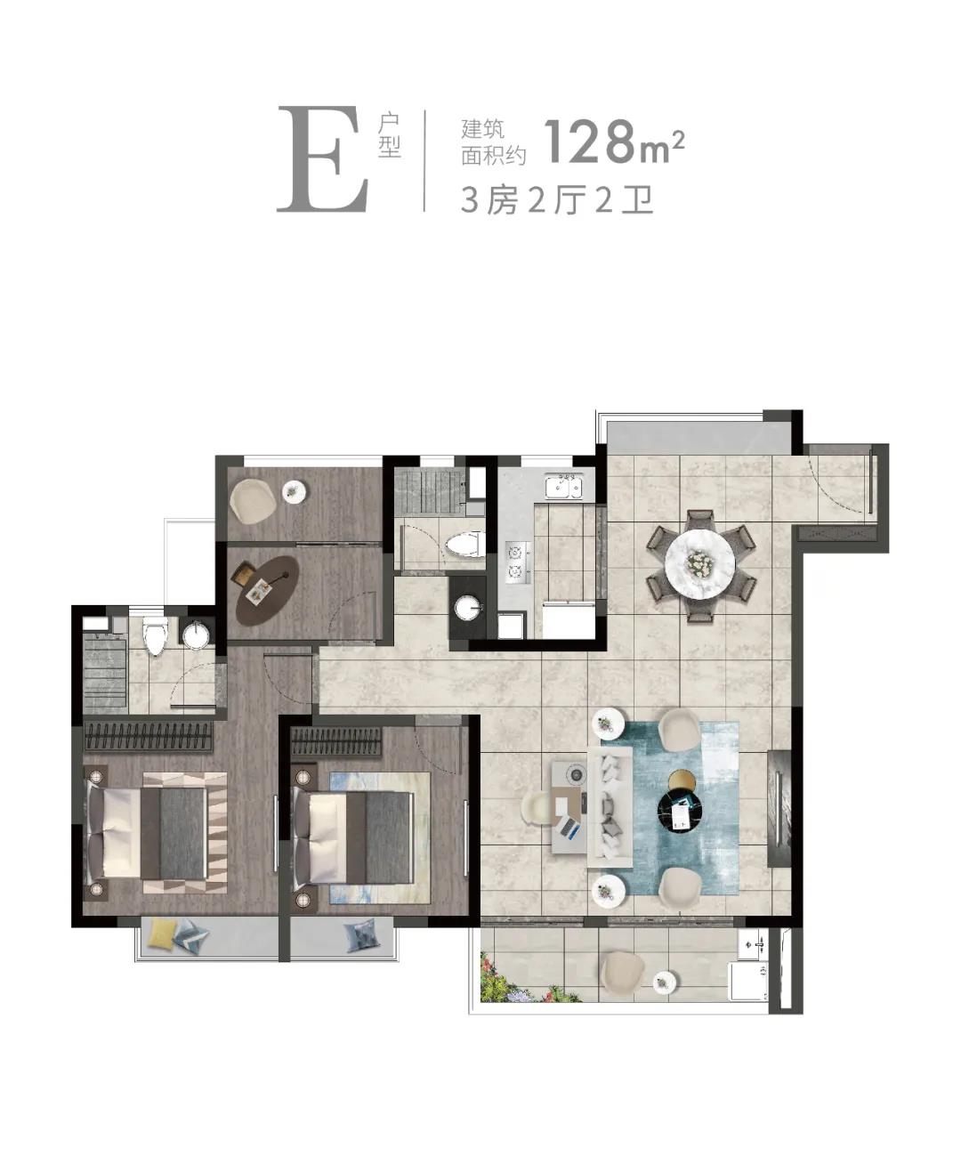 宝能滨江府3室2厅2卫