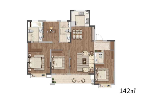 中建熙元府4室2厅2卫