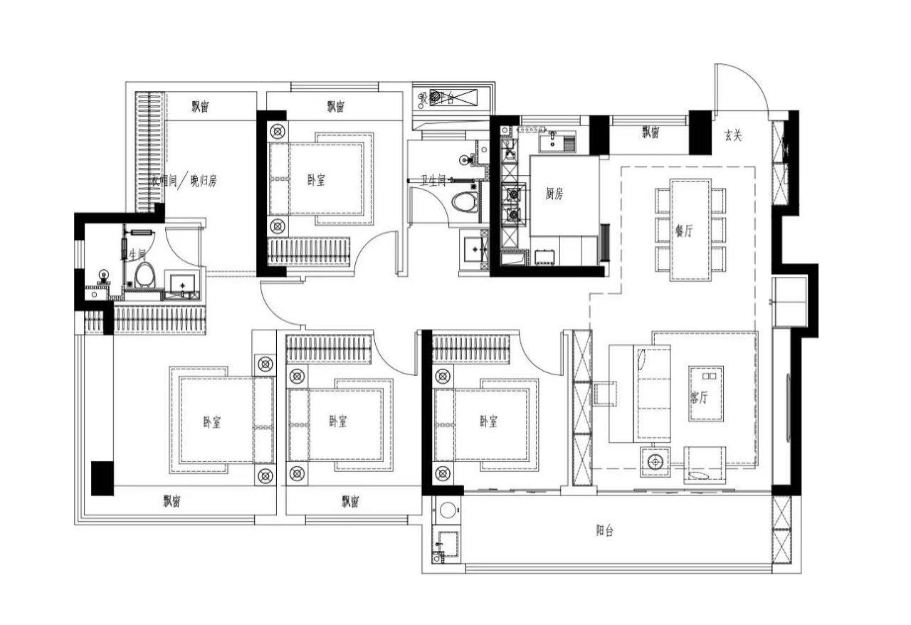 建发璞云143㎡户型图